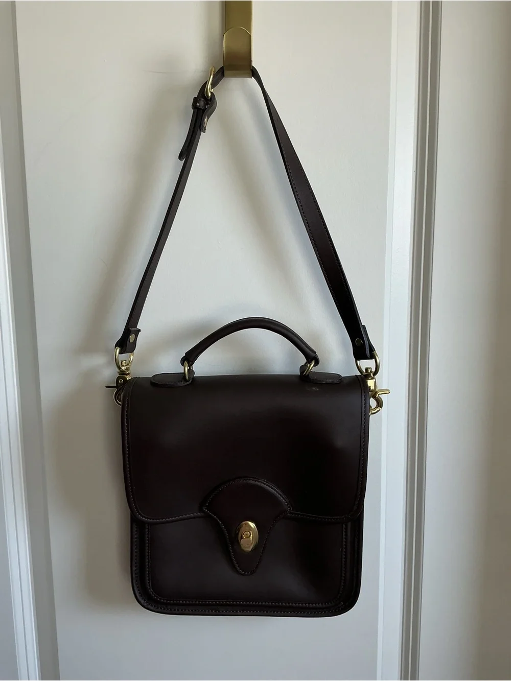 Dark Brown Leather Handbag